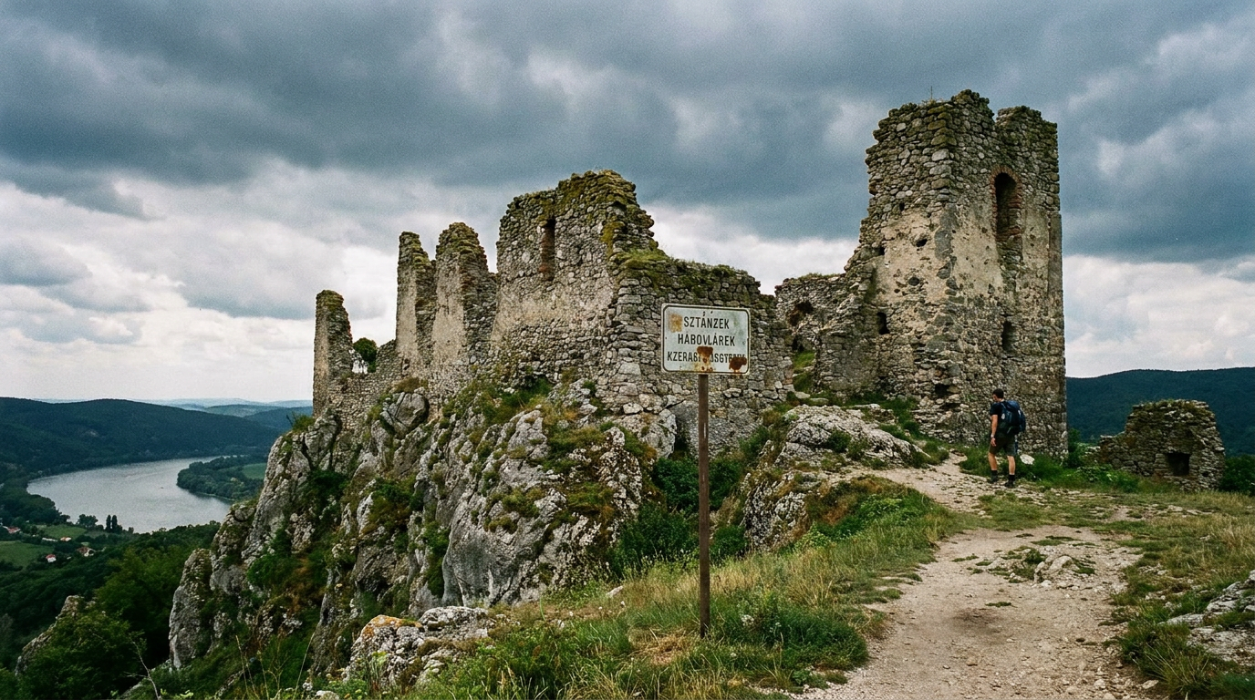 Őszi táj várrommal